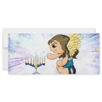 Menorah Angel Personalized Rack Card
