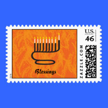 Menorah, Blessings Stamp stamps