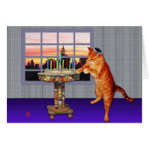 menorah cat cards