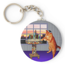 Menorah Cat Key Chain