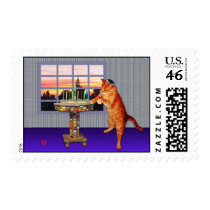menorah cat postage