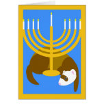 Menorah ferret greeting card