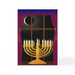 Menorah In Window Card