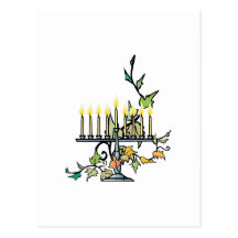 Menorah & Ivy Post Card
