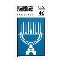Menorah - Peacock (Positive) Stamps
