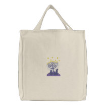 Menorah Snowfamily embroidered bags by Embroidery4U Menorah Snowfamily embroidered bags
