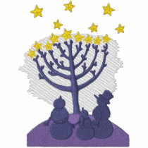 Menorah Snowfamily embroidered shirts by Embroidery4U Menorah Snowfamily embroidered shirts