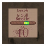Men's 40th Birthday Cigar Invitations