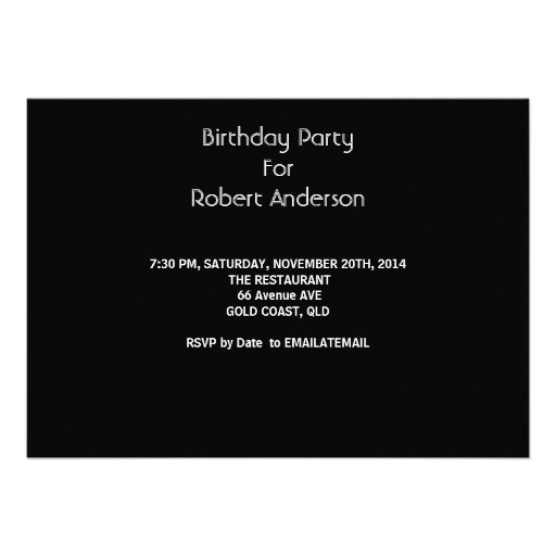 Mens 60th Birthday Party Chess Set Drinks Personalized Announcements