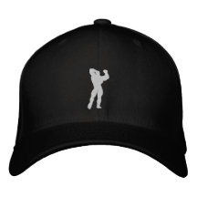 Mens Bodybuilding Pose Embroidered Baseball Caps
