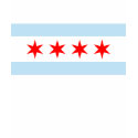 Men's Chicago Flag T-Shirt by dawngrace Men's Chicago Flag T-Shirt