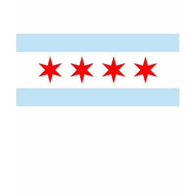 Men's Chicago Flag T-Shirt by dawngrace