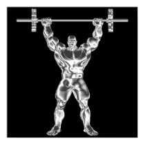 Mens Chrome Powerlifter Poster