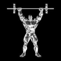 Mens Chrome Powerlifter Poster posters