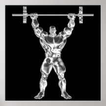 Mens Chrome Powerlifter Poster