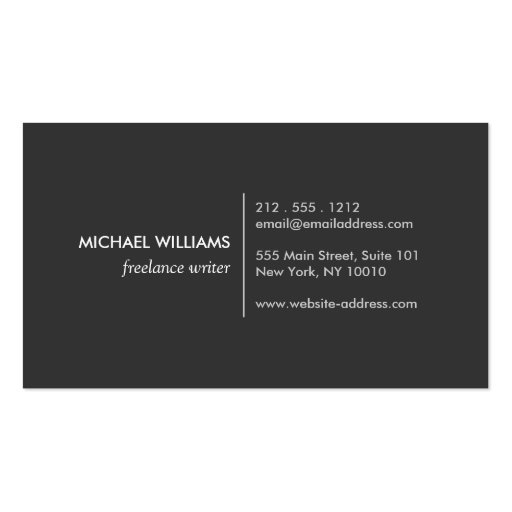Men's Classic Bow Tie Logo - Black and White Business Card Template (back side)