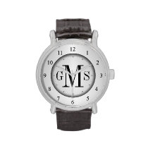 Men's Classy Personalized Monogram Watch at Zazzle