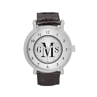 Men's Classy Personalized Monogram Watch