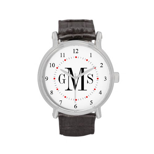 Men's Classy Personalized Monogram Watch
