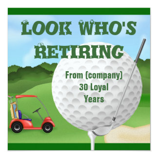 Funny Golf Retirement Cards 