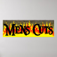 Mens Haircut Salon Poster