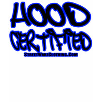 mens Hood certified gangsta hip-hop rap t-shirt by dustyvinyldesign mens Hood certified gangsta hip-hop rap t-shirt