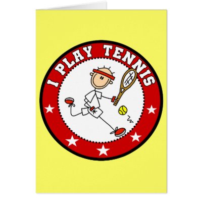 Mens I Play Tennis Tshirts and Gifts Greeting Card