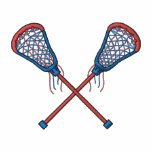 Men's Lacrosse Sticks Embroidered Polo Shirt