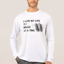 Men's LS Wicking - Life 13.1 miles at a time T Shirts