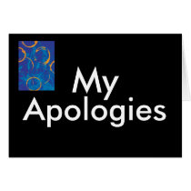 Men's My Apologies Notecards cards