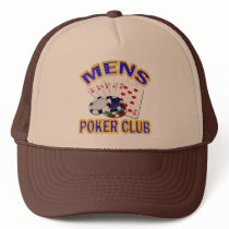 MENS POKER CLUB TRUCKER HAT