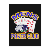 MENS POKER CLUB POST CARDS
