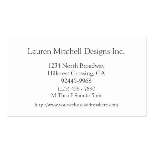 Mens Professional Modern Design Business Card (back side)