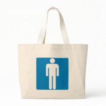 Men's Restroom Highway Sign Canvas Bag