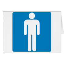 Men's Restroom Highway Sign Card