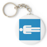 Men's Restroom Highway Sign keychains