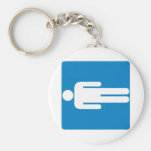 Men's Restroom Highway Sign Key Chain