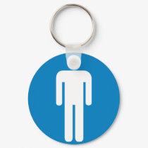 Men's Restroom Highway Sign keychains