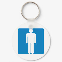 Men's Restroom Highway Sign keychains