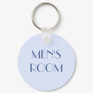 Mens restroom keyring keychain