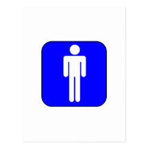Mens Symbol Postcard