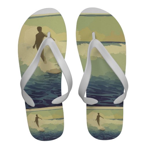 Mens Vintage Surfing Hawaiian Sandals Flip Flops