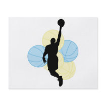 mens volleyball silhouette design full color flyer