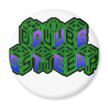 Mens Womens 3D Neon Cubes logo DUBSTEP magnets