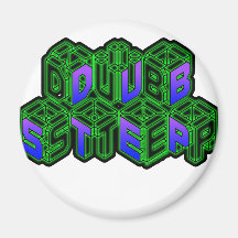 Mens Womens 3D Neon Cubes logo DUBSTEP Magnet