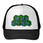 Mens Womens 3D Neon Cubes logo DUBSTEP hats