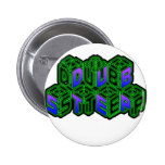 Mens Womens 3D Neon Cubes logo DUBSTEP buttons