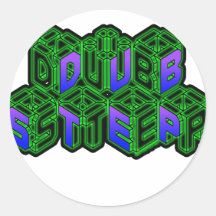 Mens Womens 3D Neon Cubes logo DUBSTEP Stickers