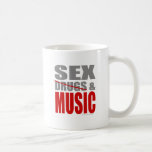 Mens womens Drug free SEXDRUGS & MUSIC mugs