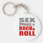 Mens Womens SEXDRUGS & ROCK ROLL keychains